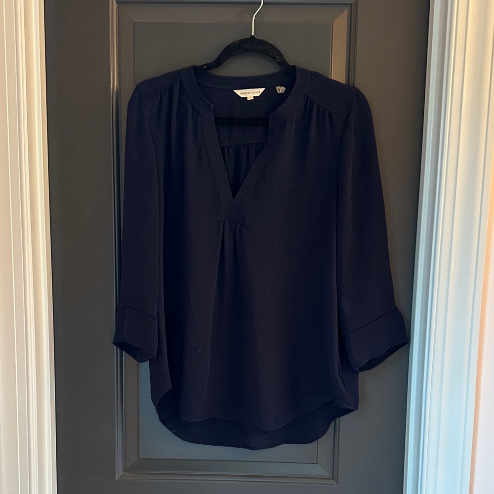 Rebecca Taylor Midnight Blue Blouse Size 6‎